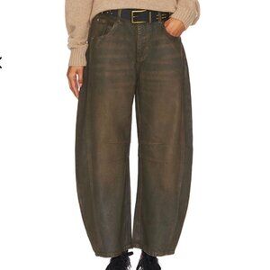 NWT Free People We The Free Good Luck Coated Barrel Jeans SZ 27 $178
